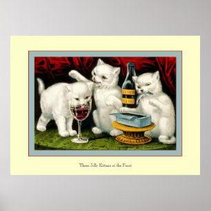 Three Jolly Kittens Poster