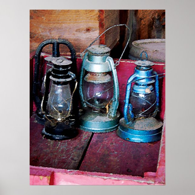 Three Kerosene Lamps Poster (Front)