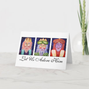 Three Kings Art "Let Use Adore Him" Christmas Holiday Card