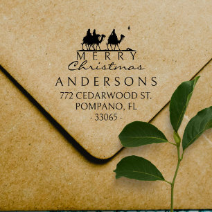 Three Kings Elegant Christmas Return Address Self-inking Stamp