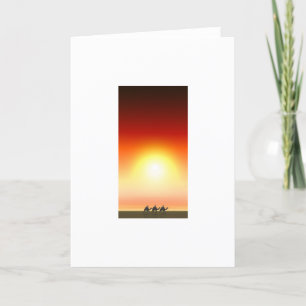Three Kings Sunset 6 Holiday Card