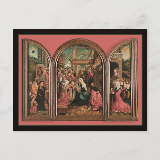Three Kings Worship Baby Jesus Postcard (Front)