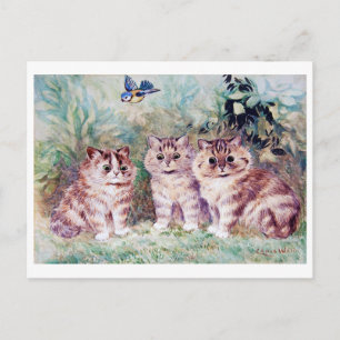 Three Kittens, Louis Wain Postcard