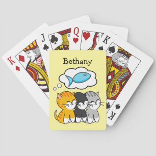 Three Kittens Personalized Playing Cards