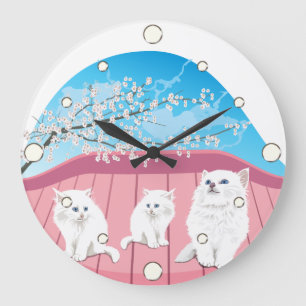 Three Kittens Wall Clock
