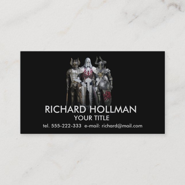 Three knights business card (Front)