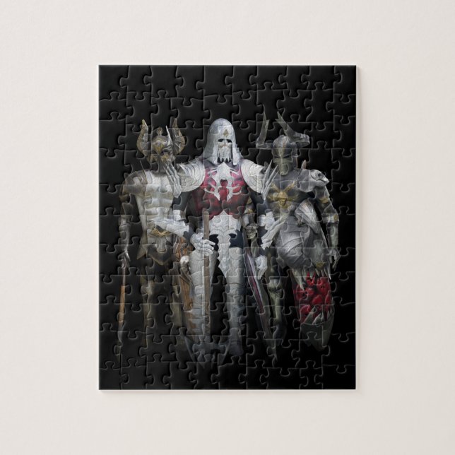 Three knights jigsaw puzzle (Vertical)