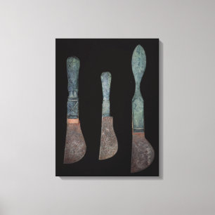 Three Knives from Pompeii, Roman, c.100 BC-79 AD Canvas Print