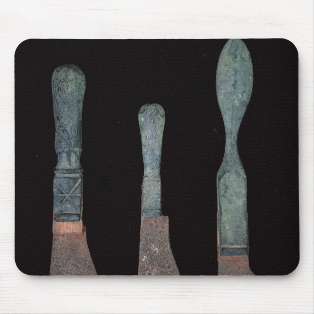 Three Knives from Pompeii, Roman, c.100 BC-79 AD Mouse Pad (Front)