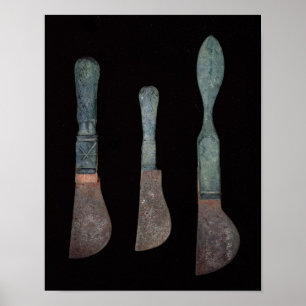 Three Knives from Pompeii, Roman, c.100 BC-79 AD Poster