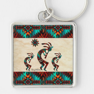 Three Kokopelli Keychain