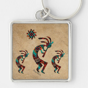 Three Kokopelli Keychain