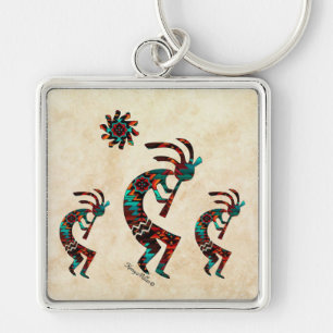 Three Kokopelli Keychain