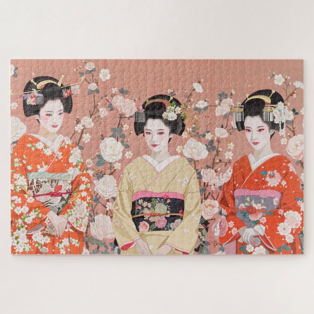 Three Kyoto Maikos Jigsaw Puzzle (Horizontal)