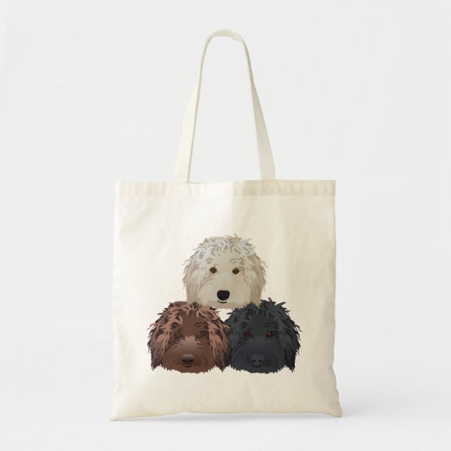 Three Labradoodles Tote Bag (Front)
