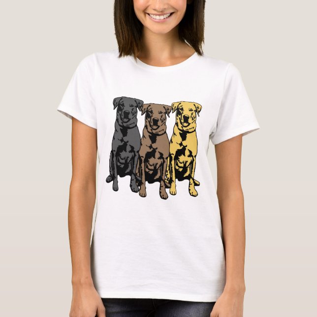 Three labrador retrievers! T-Shirt (Front)
