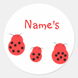 Three Ladybugs Customizable Stickers