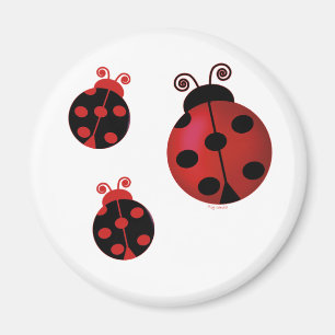 Three Ladybugs Magnet