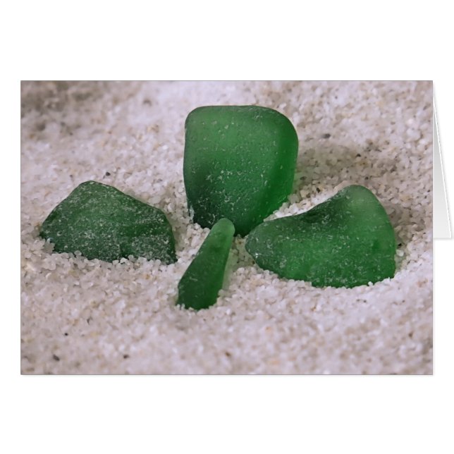 Three Leaf Clover Sea Glass (Front Horizontal)