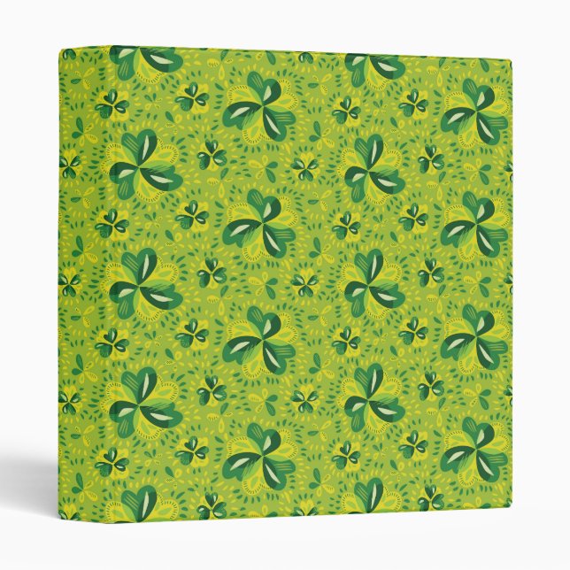 Three Leaf Clovers Decorative Pattern Binder (Front/Spine)