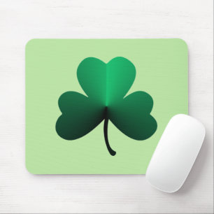 Three Leaf Green Clover Mouse Pad