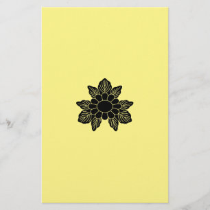 THREE LEAVES OF CHRYSANTHEMUM NOTE STATIONERY