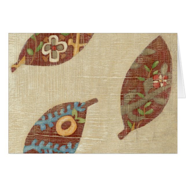 Three Leaves on Linen Texture Background (Front Horizontal)