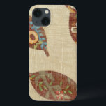 Three Leaves on Linen Texture Background iPhone 13 Case<br><div class="desc">The best things come in threes! Set on a linen background these leaves look like they are floating toward the ground in an autumnal tumble. Catch them and place them on your wall today!</div>