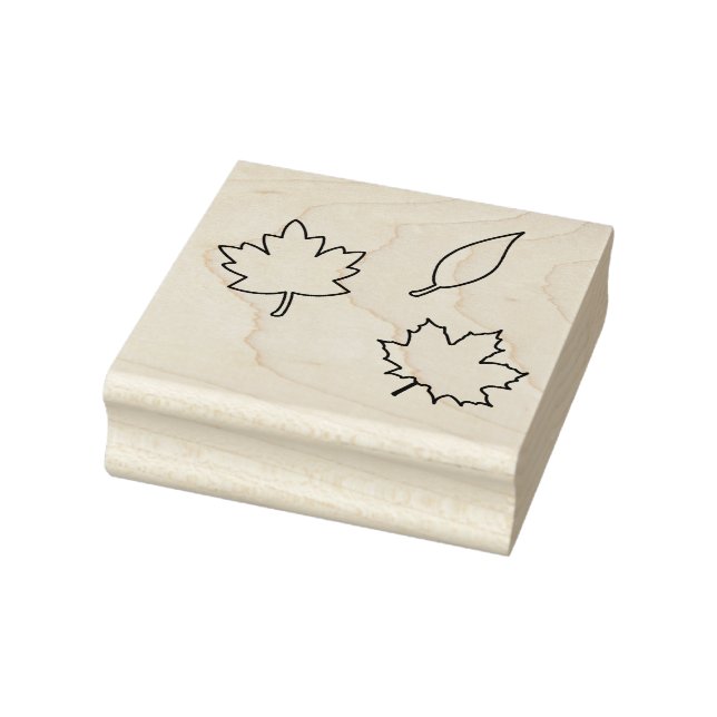 Three Leaves Outlined Art Stamp (Stamp)