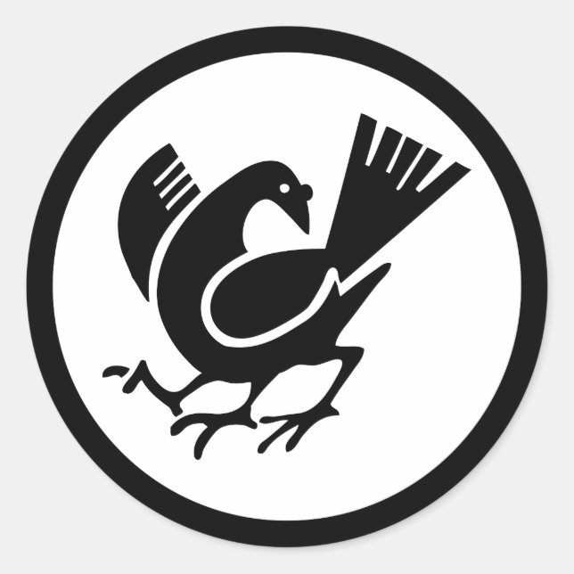 Three Legged Crow Classic Round Sticker (Front)