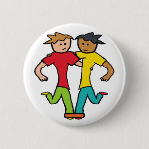 Three Legged Race 2 Inch Round Button