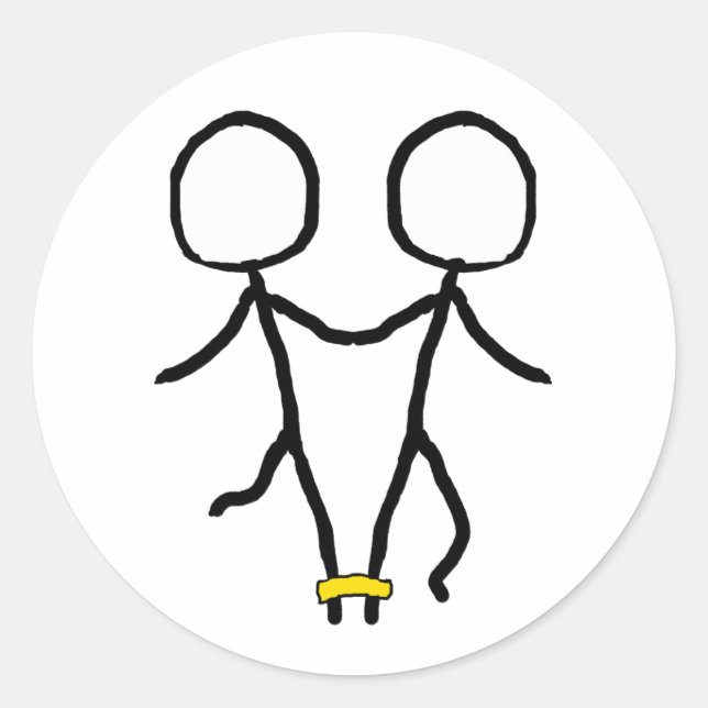 Three Legged Race Classic Round Sticker (Front)