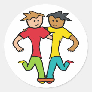 Three Legged Race Classic Round Sticker