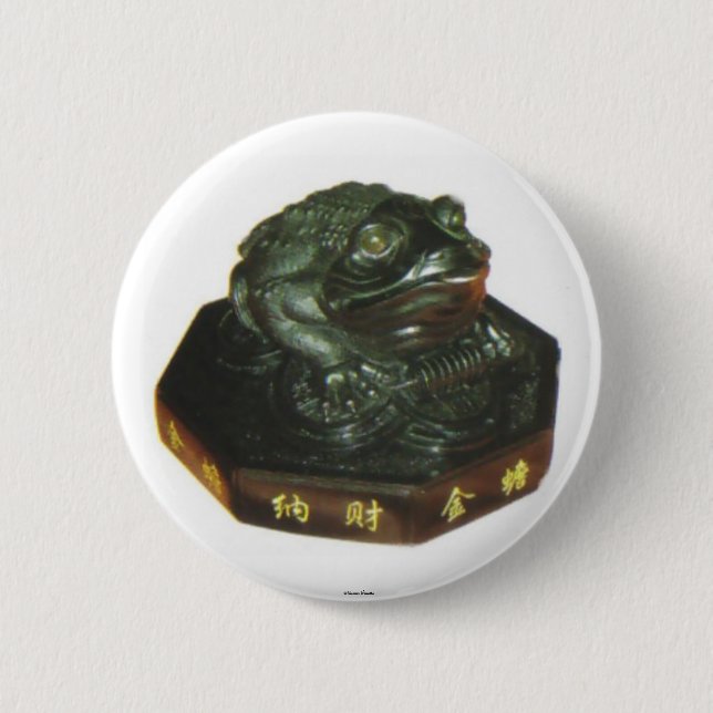Three Legged Toad -Money Frog- Button (Front)