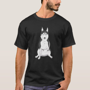 Three Legged Tripod Husky Cool Special Needs Dog T-Shirt