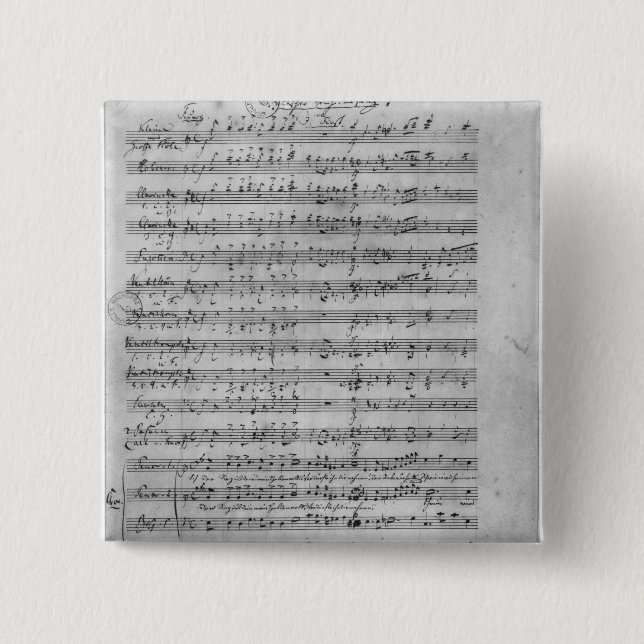 Three Lieder 2 Inch Square Button (Front)