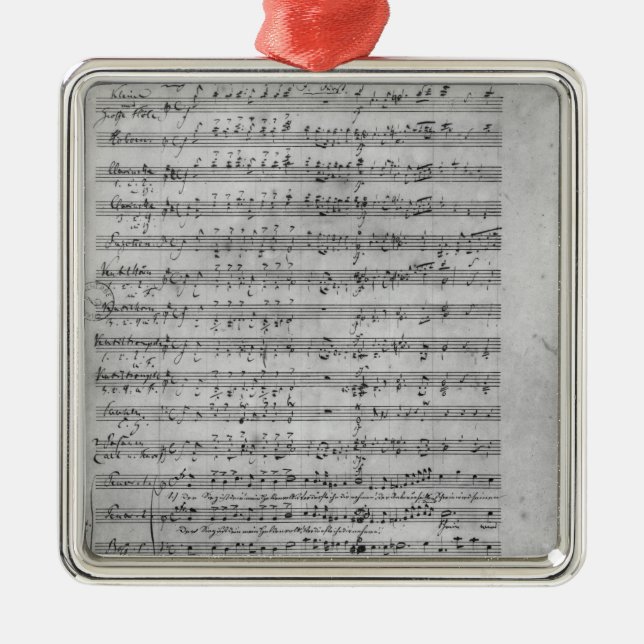 Three Lieder Metal Ornament (Front)