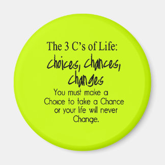 THREE LIFE CHOICES CHANGES CHANCES options Magnet