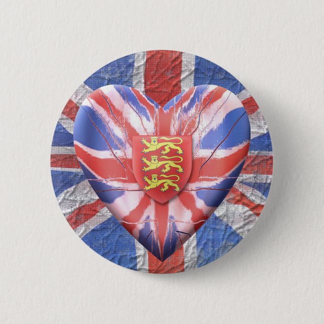 Three Lions 2 Inch Round Button (Front)