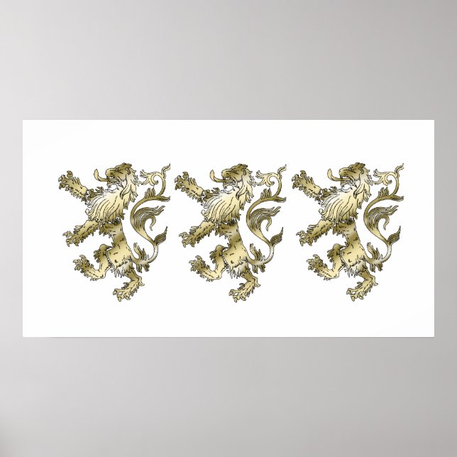 Three lions shaded gifts poster (Front)