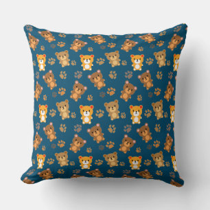 Three little bears pattern throw pillow