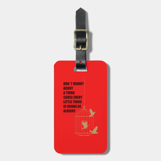 Three Little Birds Luggage Tag (Front Vertical)