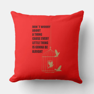 Three Little Birds Throw Pillow