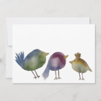 Three Little Birds, Watercolor Painting