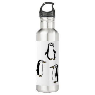three little cute penguin 710 ml water bottle