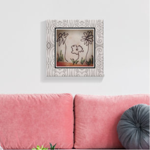 Three Little Flowers Santelmo Canvas Print