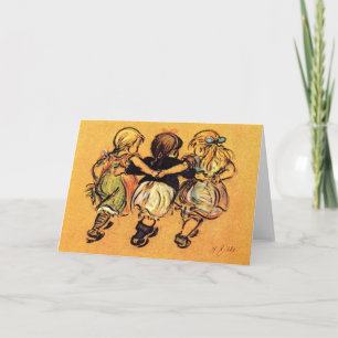 Three Little Girls — best Friends Card
