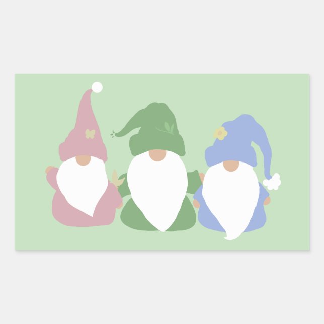 Three Little Gnomes Sticker (Front)