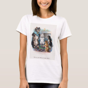 Three Little Kittens and Mother, Louis Wain T-Shirt