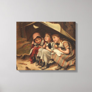 Three Little Kittens (by Joseph Clark) Canvas Print